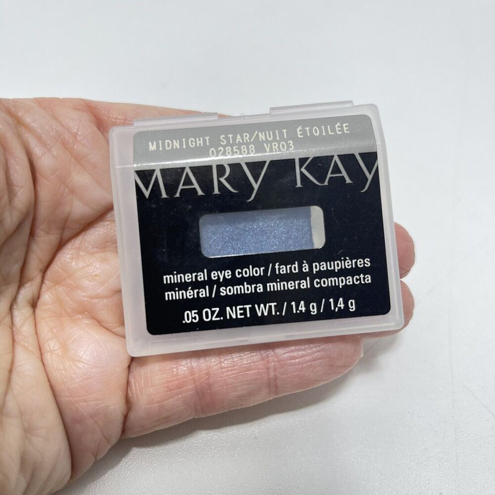 Mary Kay Mineral Eye Color Shadow Midnight Star Blue Shimmer Discontinued